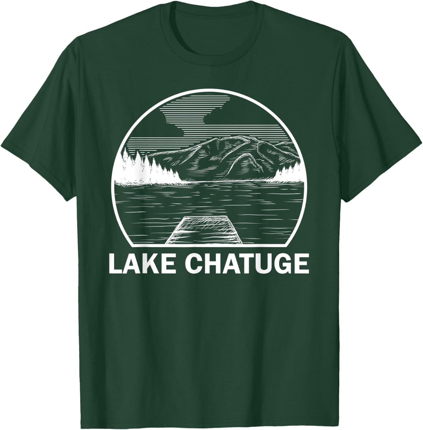 LAKE CHATUGE GEORGIA Funny Fishing Camping Summer Gift T-Shirt - T-Shirt | Forest