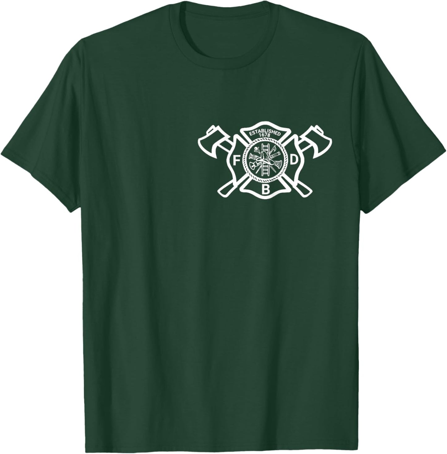 Boston Fire Department, Firefighter T-Shirt - T-Shirt | Forest