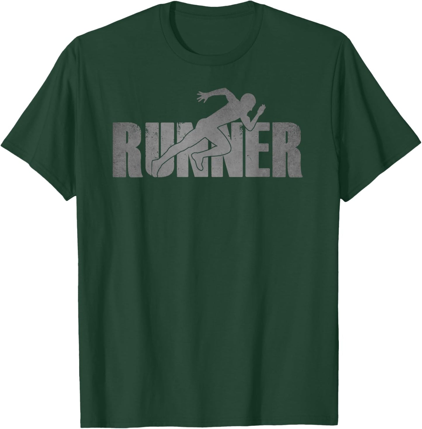 RUNNER Track & Field Cross Country Running Athlete Vintage T-Shirt - T-Shirt | Forest