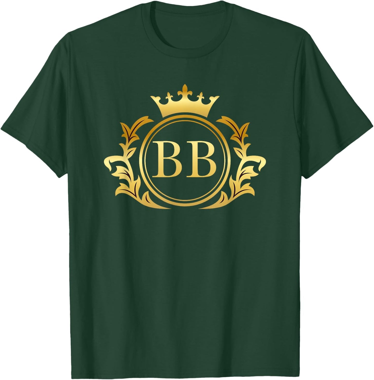 BB Initials Nickname Monogram Crest T-Shirt - T-Shirt | Forest