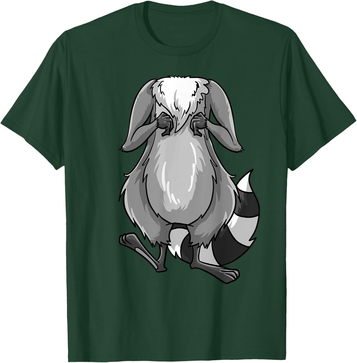 Cool Headless Raccoon Halloween Costume Funny Lazy DIY Gift T-Shirt - T-Shirt | Forest