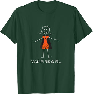 Funny Vampire Halloween Girls T-Shirt - T-Shirt | Forest