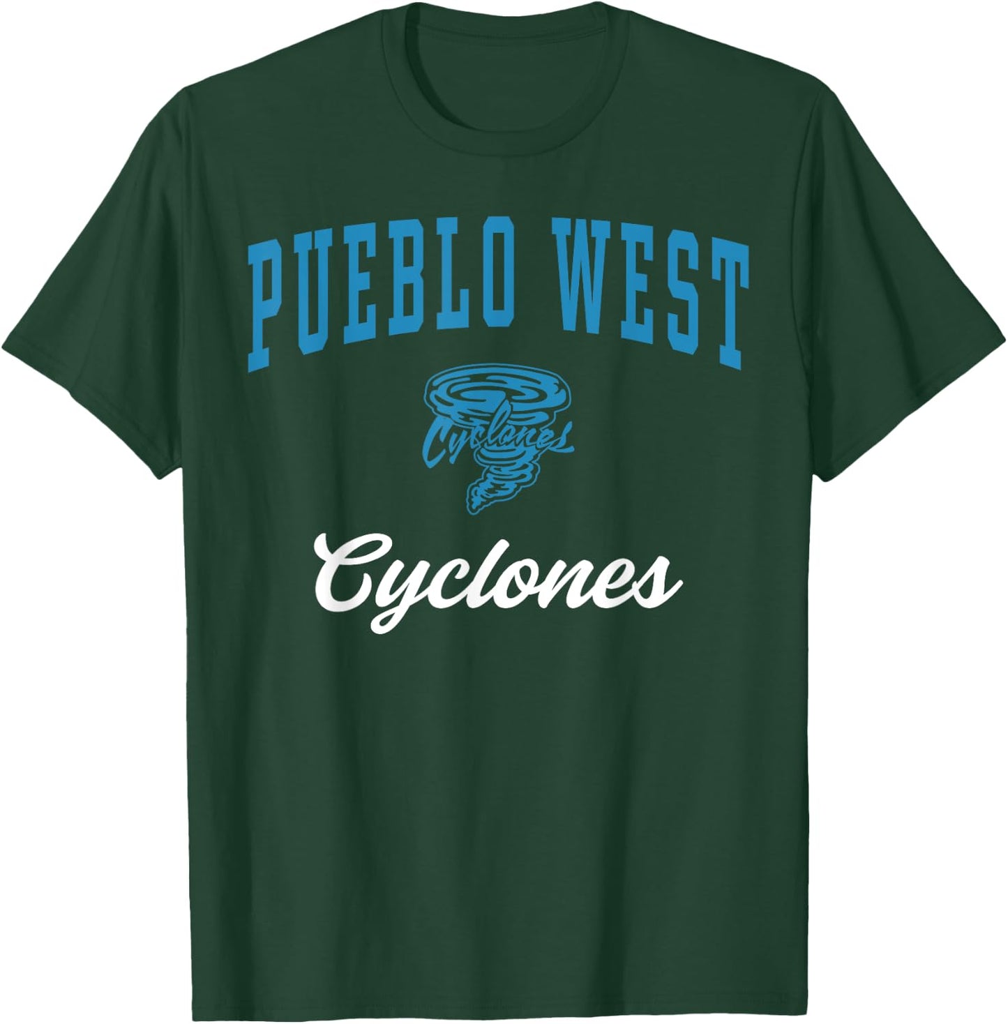 Pueblo West High School Cyclones C3 T-Shirt - T-Shirt | Forest