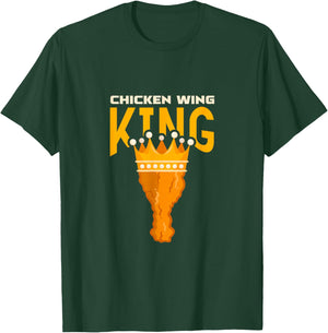 Chicken Wing King Buffalo Wings BBQ Fried Food T-Shirt - T-Shirt | Forest