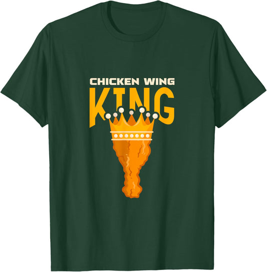 Chicken Wing King Buffalo Wings BBQ Fried Food T-Shirt - T-Shirt | Forest