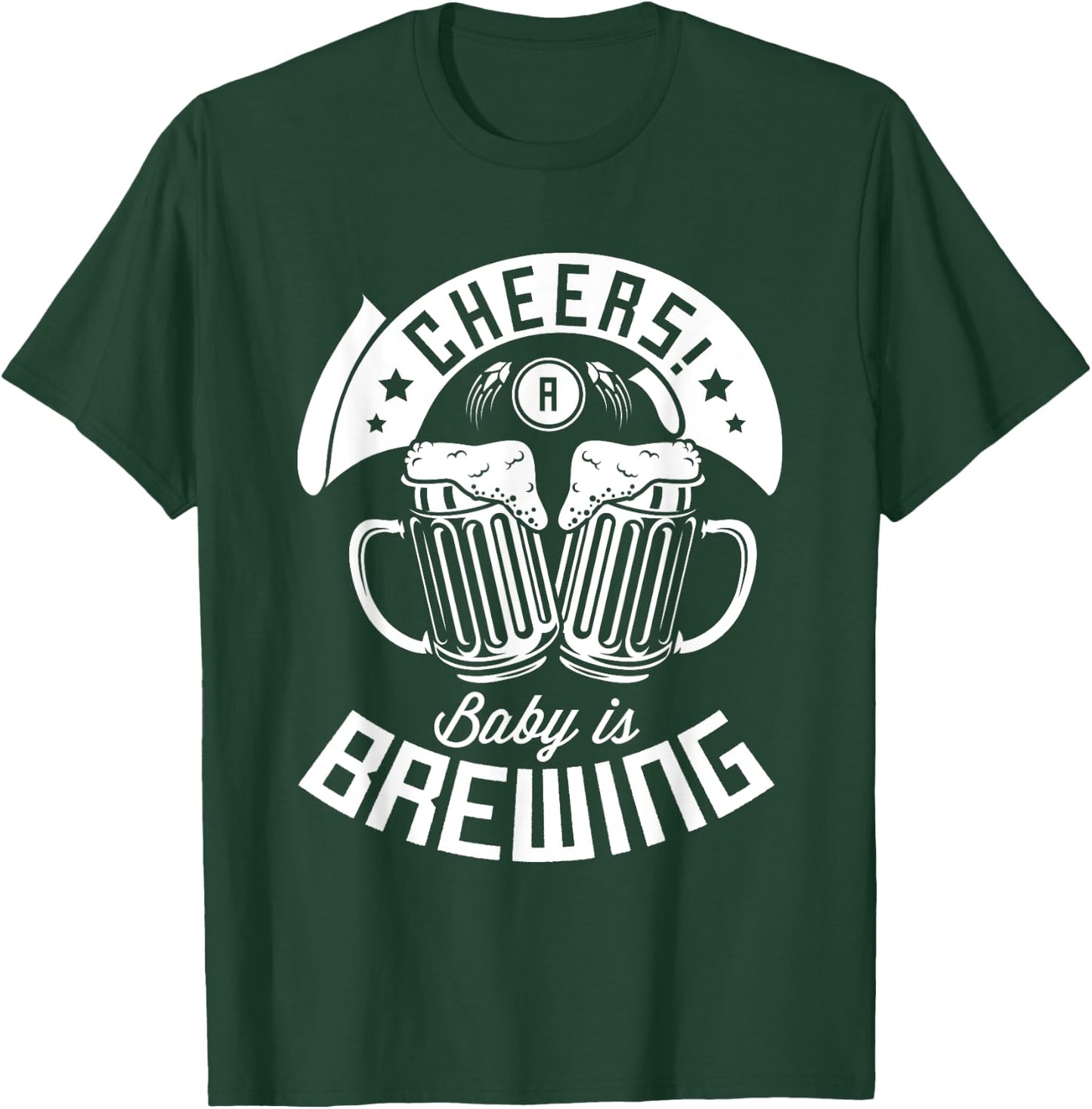 Cheers a baby is brewing Design for a Brewing Beer brewer T-Shirt - T-Shirt | Forest