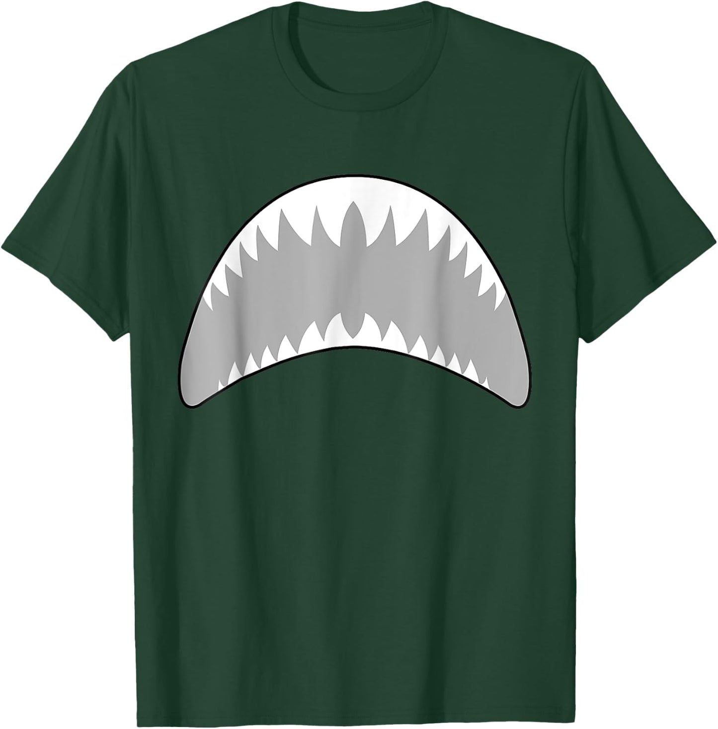 Shark Mo-uth Ja-w Costume Lazy Easy For Halloween Party T-Shirt - T-Shirt | Forest