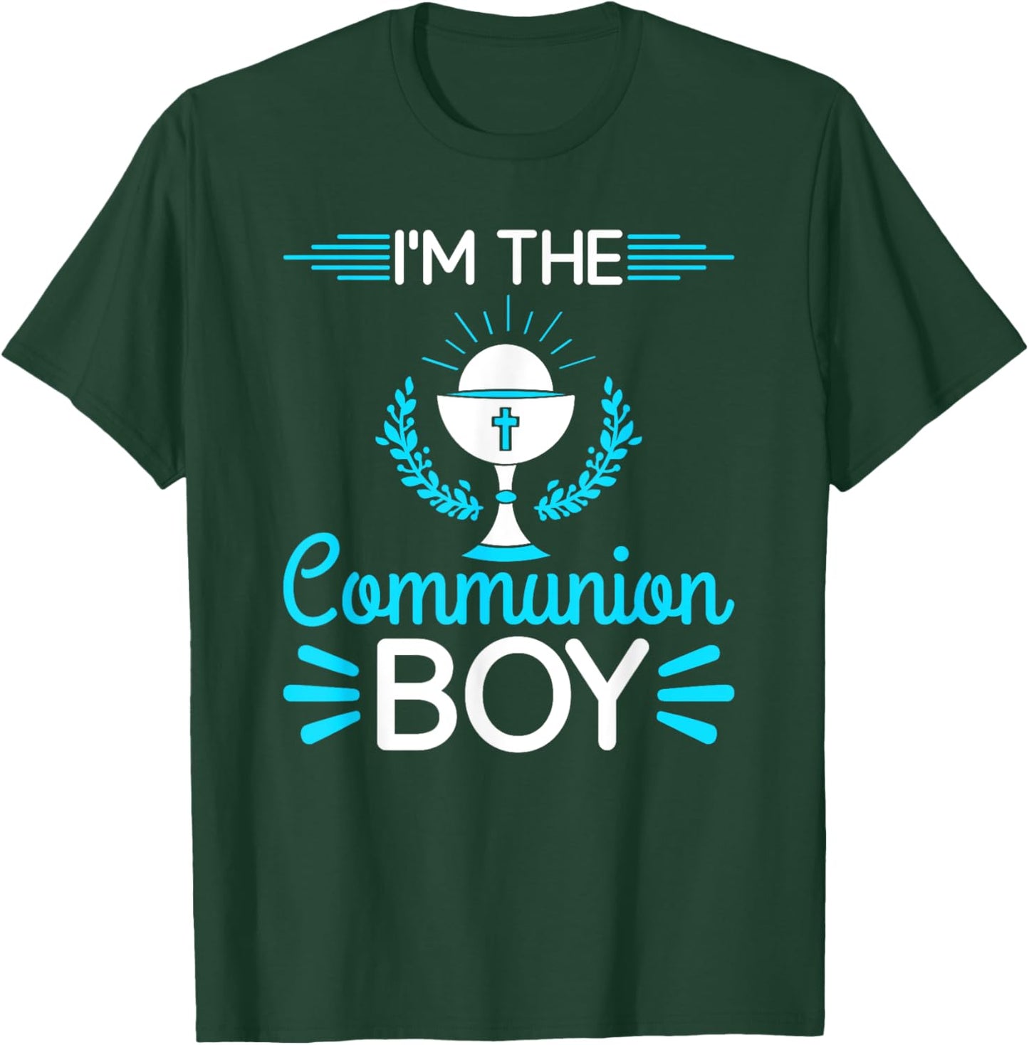 First Communion Boy Holy Sacrament T-Shirt - T-Shirt | Forest