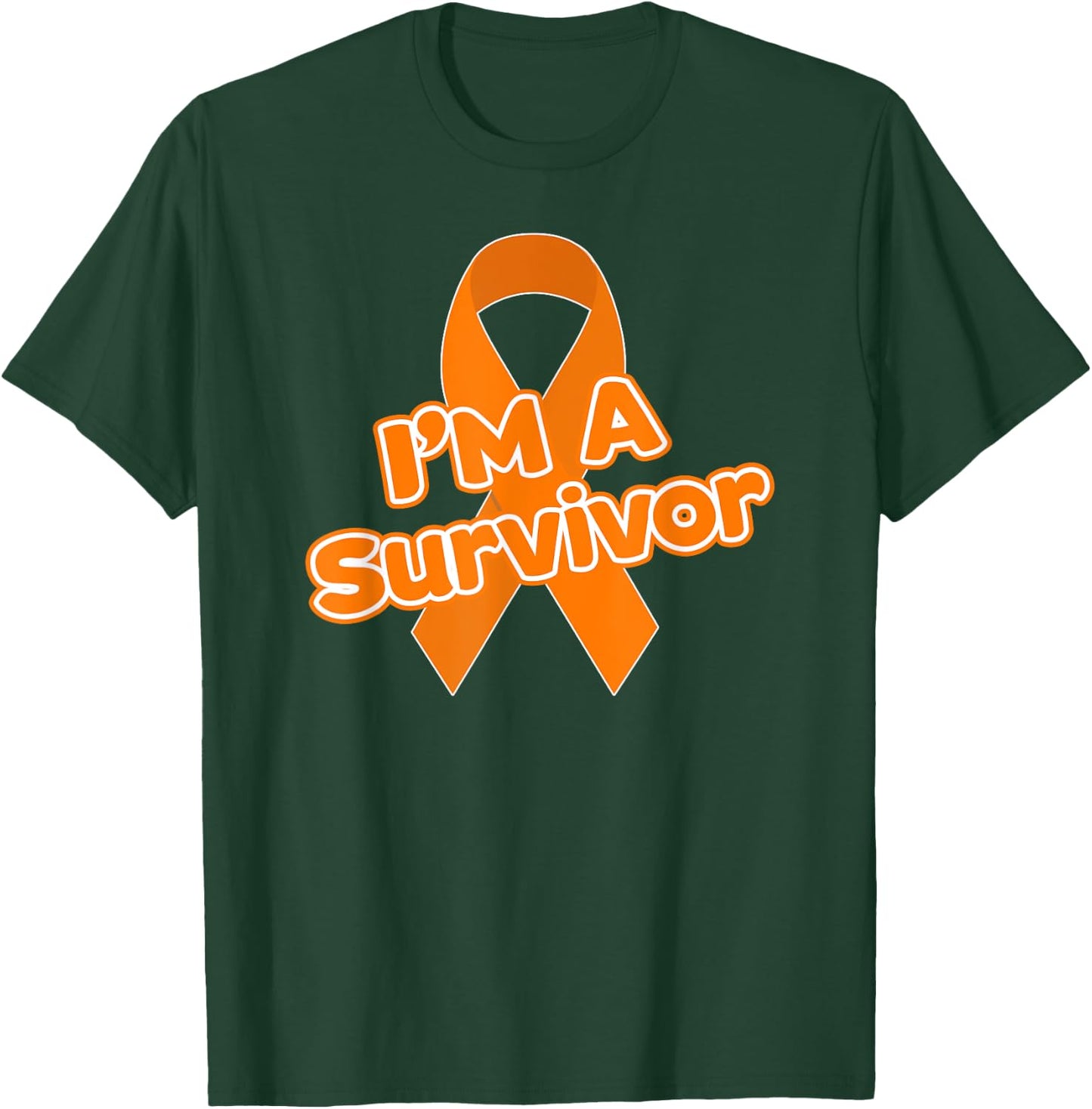 Kidney Cancer Awareness Survivor Gift Orange Ribbon T-Shirt - T-Shirt | Forest