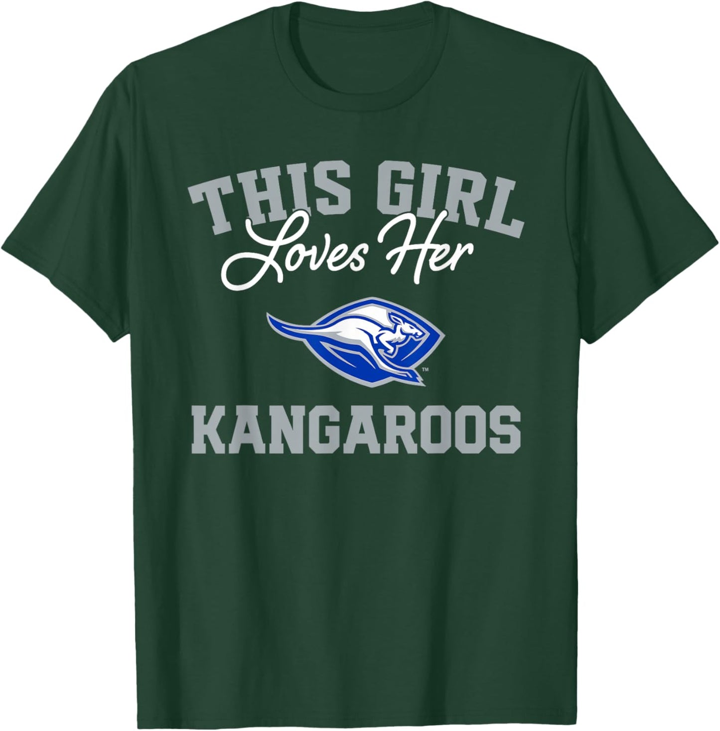 Weatherford Kangaroos Logo This Girl Loves Her HS T-Shirt - T-Shirt | Forest
