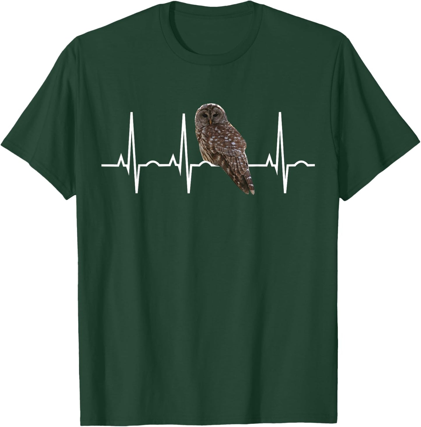Barred Owl Shirt - Birder Heartbeat Gift Bird Lovers T-Shirt - T-Shirt | Forest