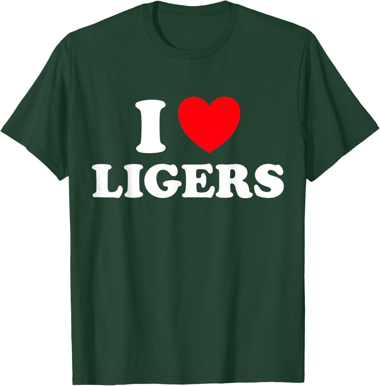 I Love Liger Lion Tiger Hybrid Mix Animal Funny Cute Fan T-Shirt - T-Shirt | Forest