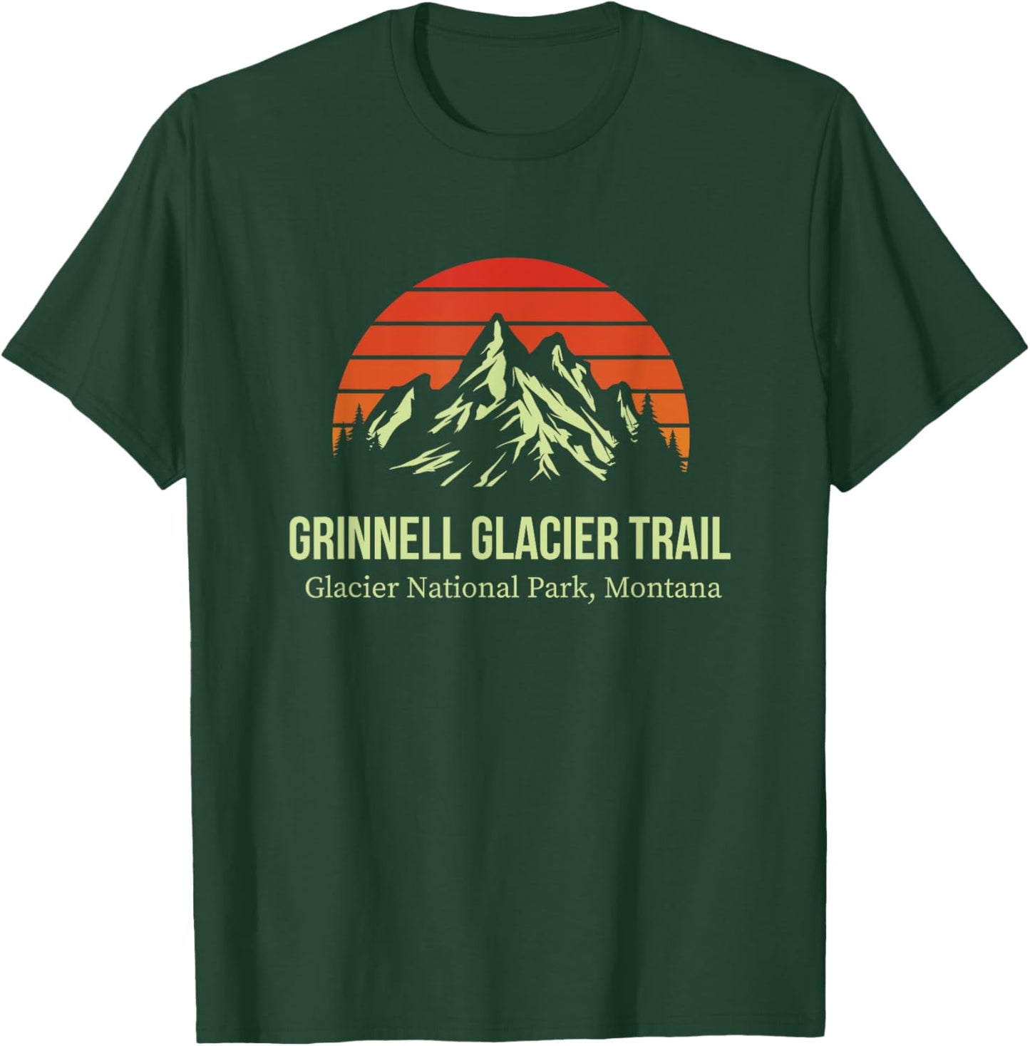 Grinnell Glacier Trail National Park Montana Outdoors Hiking T-Shirt - T-Shirt | Forest