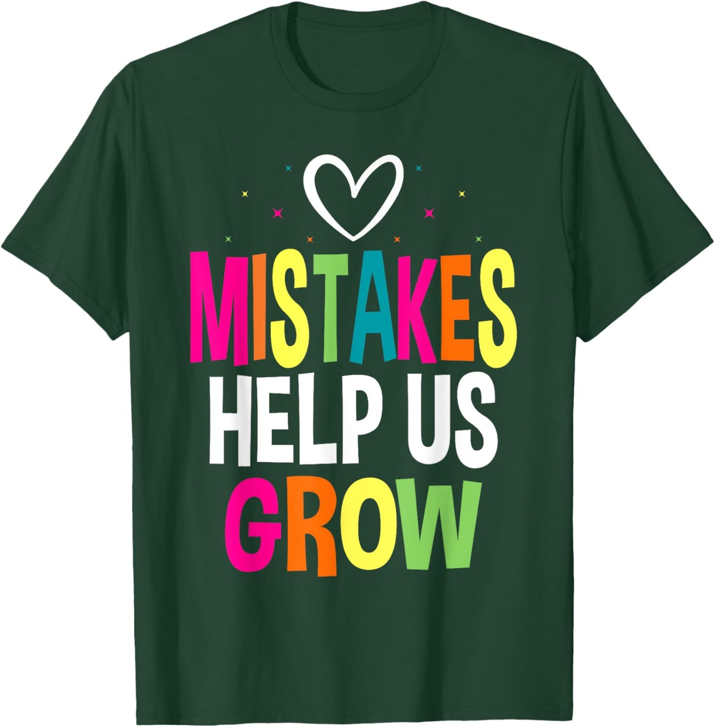 Growth Mindset Positive Back to School Teacher Student T-Shirt - T-Shirt | Forest