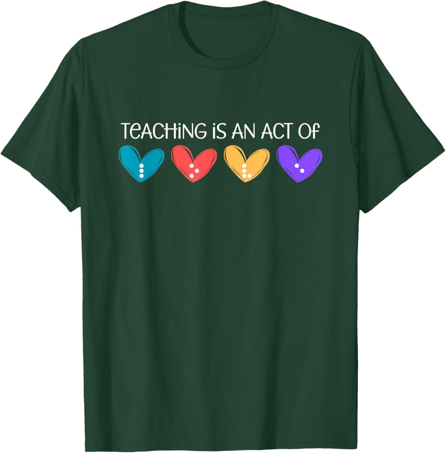 TVI Teaching Is an Act of Love Simulated Braille Teacher T-Shirt - T-Shirt | Forest