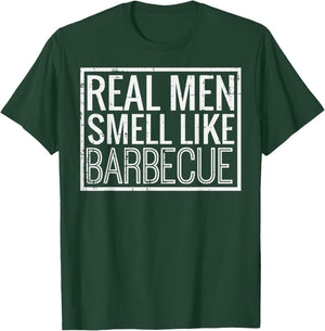 Real Men Smell Like Barbecue Funny Bbq Grill Dad Grandpa Men T-Shirt - T-Shirt | Forest