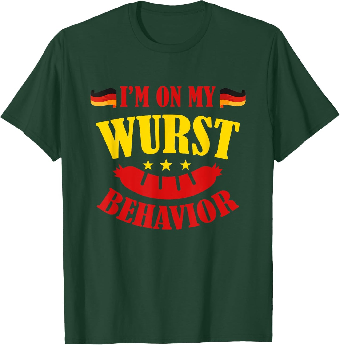 German Oktoberfest Shirt Funny Wurstfest Costume Men Gift T-Shirt - T-Shirt | Forest