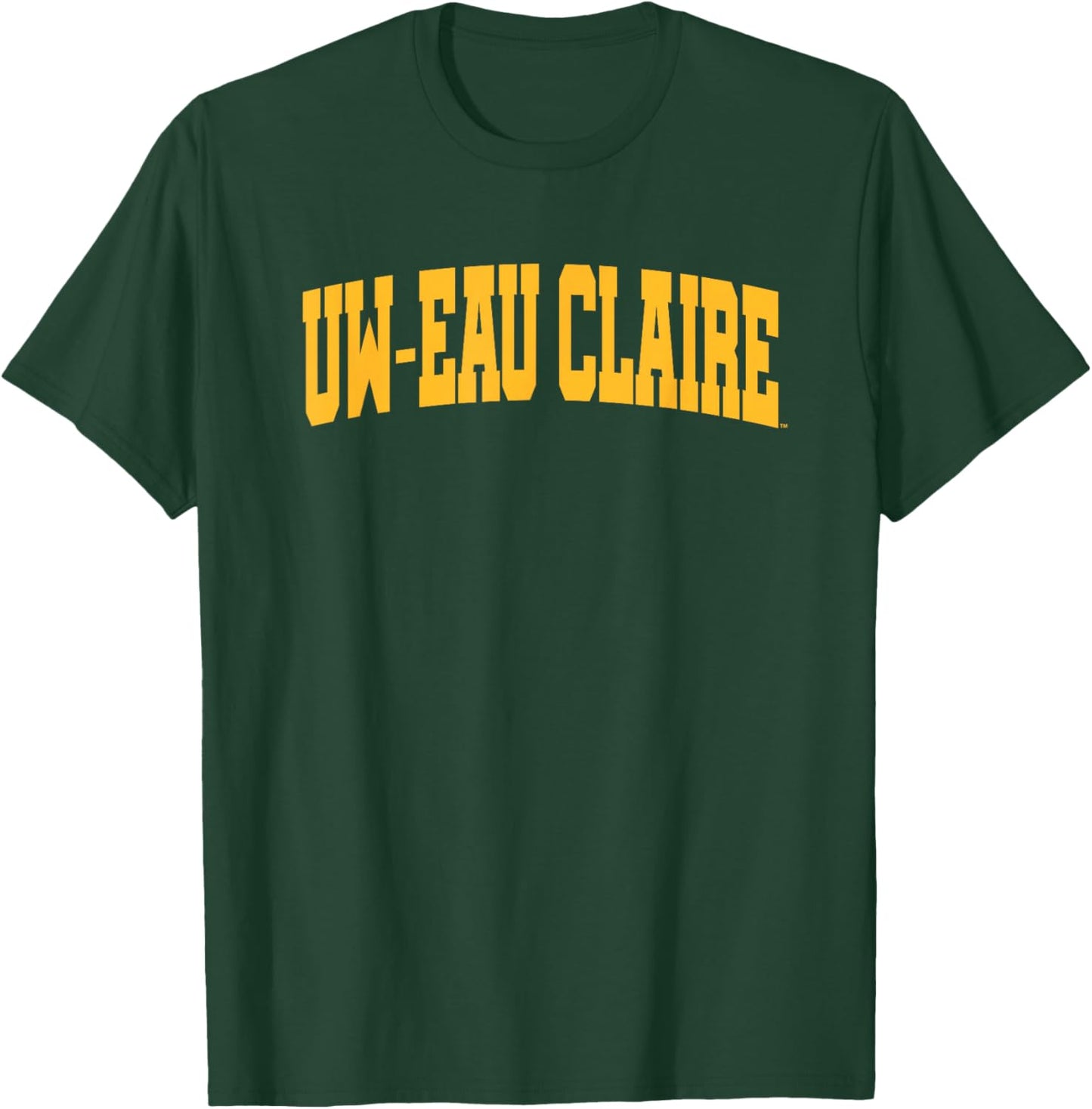 University of Wisconsin-Eau Claire Blugolds School Name Arch T-Shirt - T-Shirt | Forest