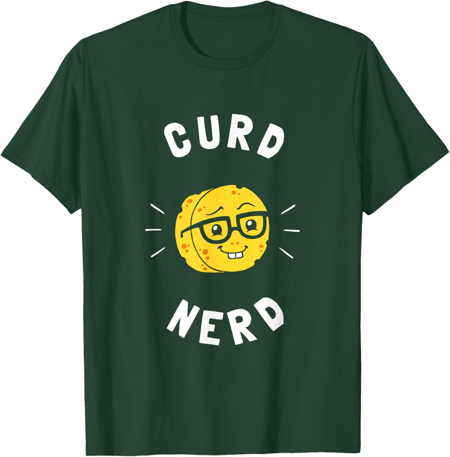 Curd Nerd - Cheese Lovers Gift Nerd Glasses Pun T-Shirt - T-Shirt | Forest