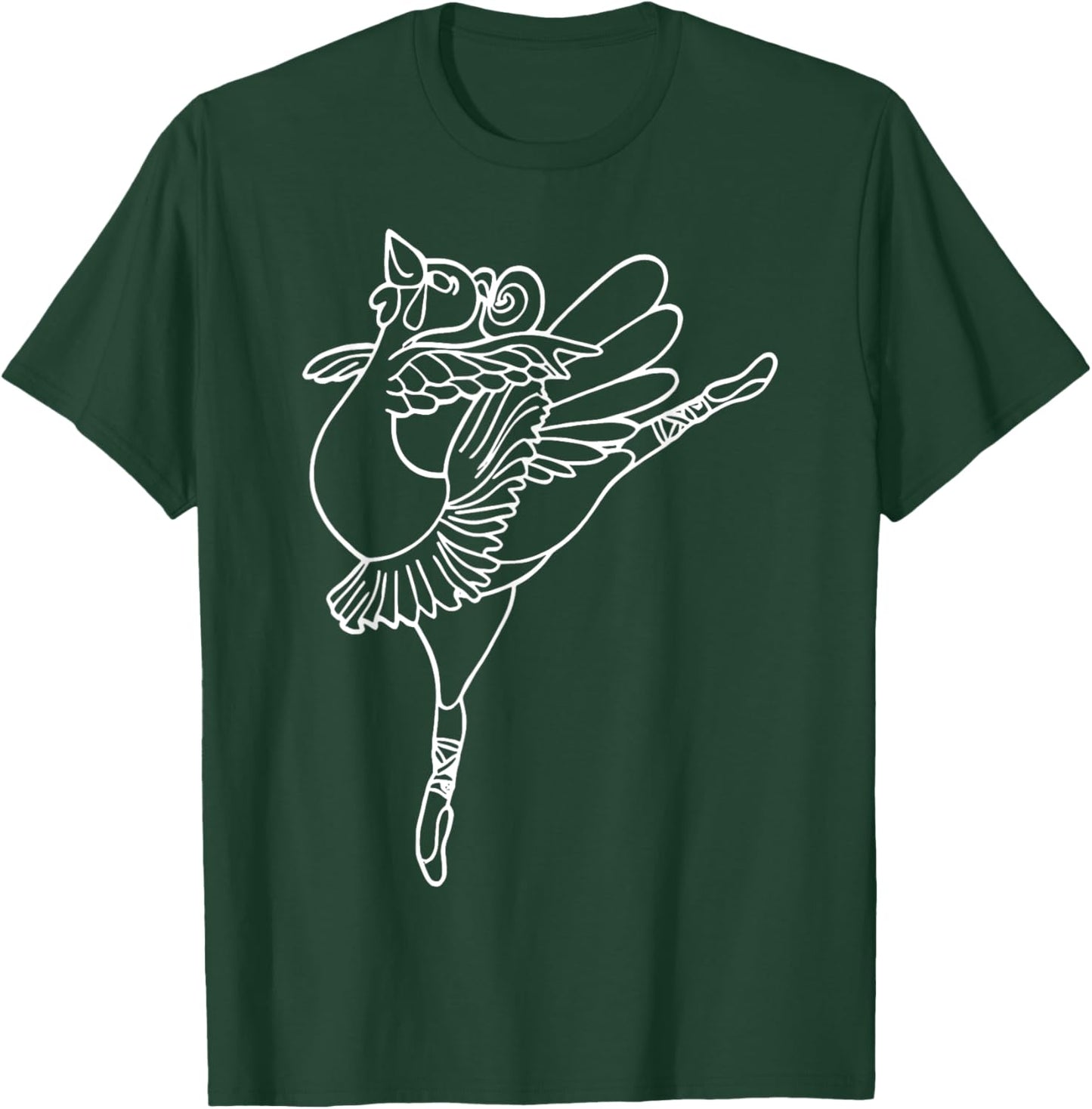 Dancing Turkey Happy Thanksgiving Day Ballet Dance Teacher T-Shirt - T-Shirt | Forest