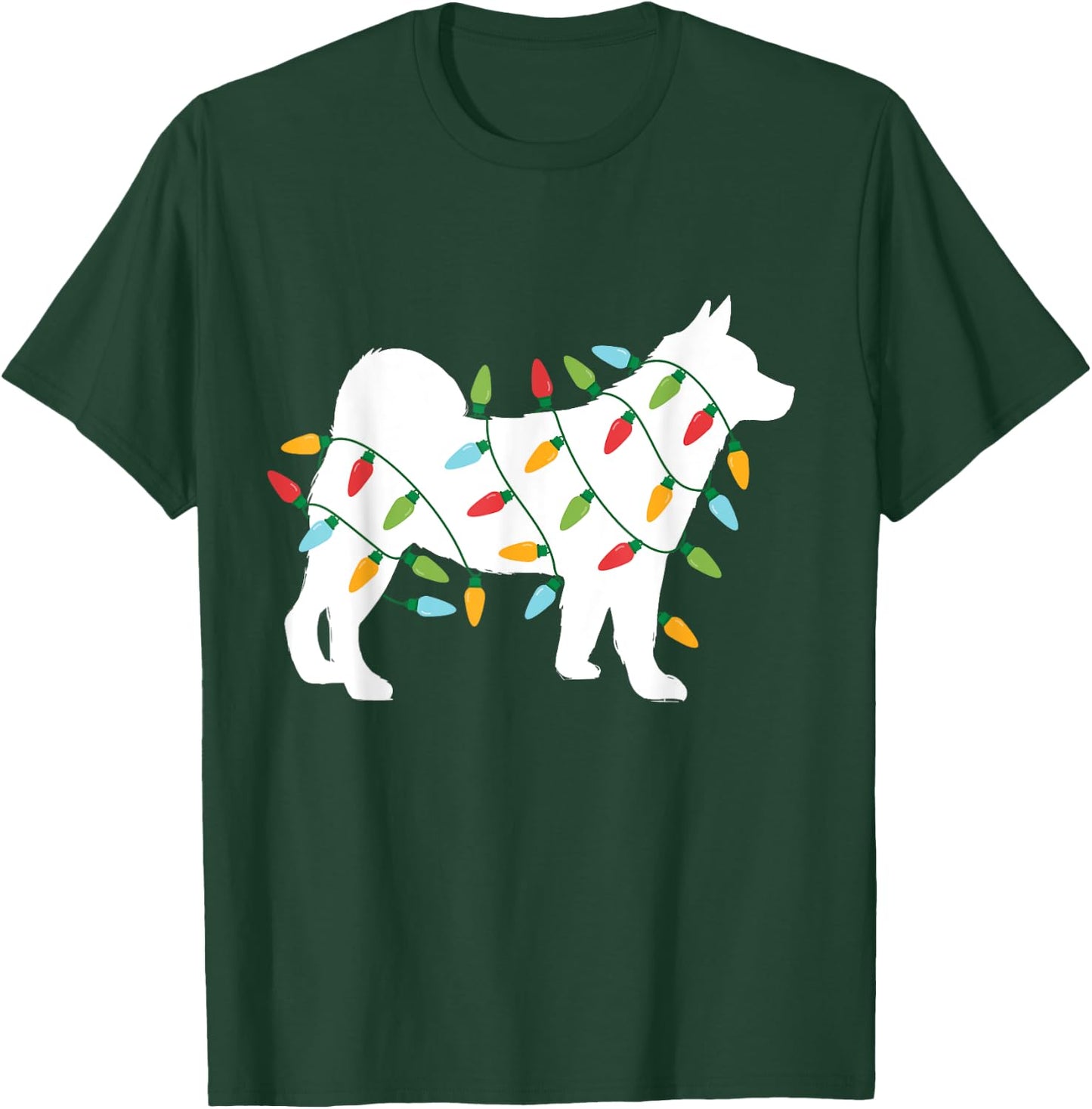Christmas Lights Akita T Shirt Cute Gifts for Dog Lovers T-Shirt - T-Shirt | Forest