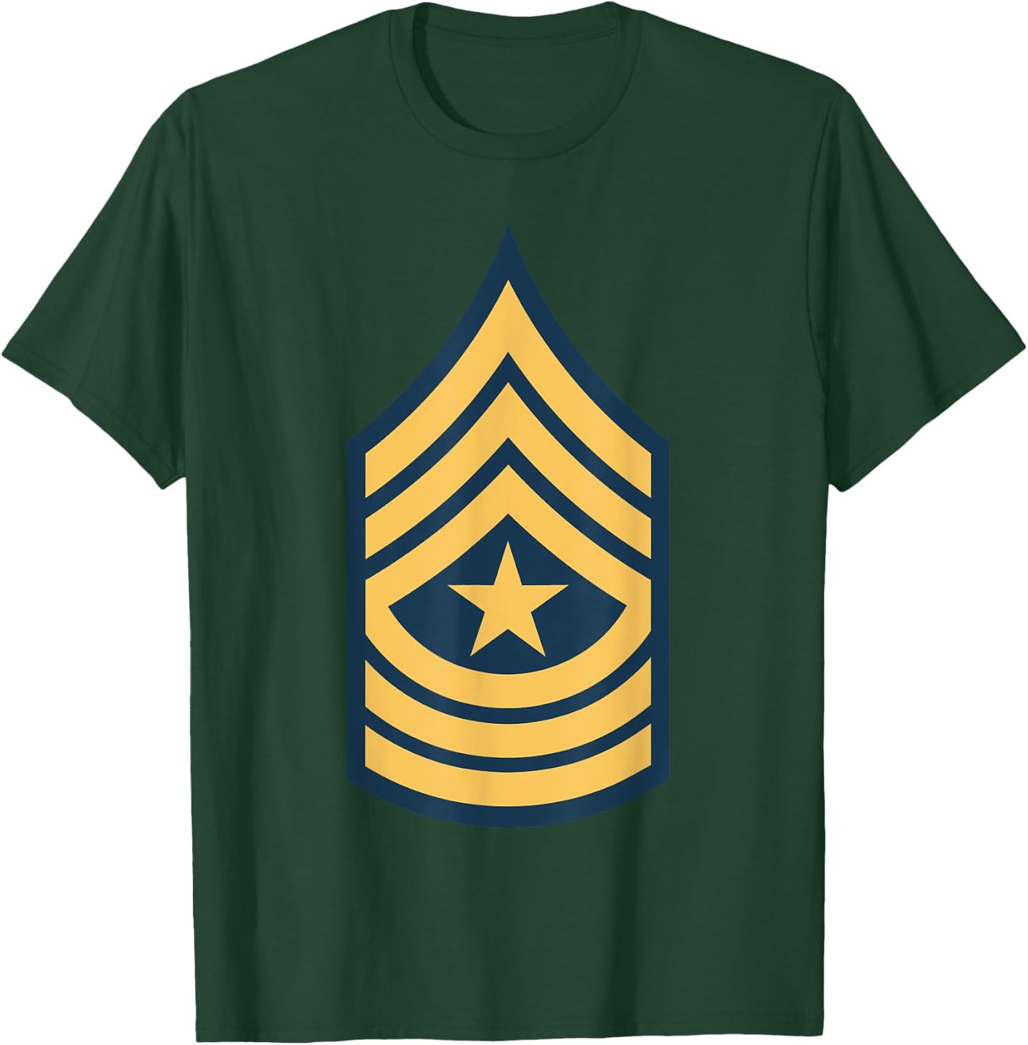 Army Sergeant Major E-9 Military Rank SGM Veteran Patriotic T-Shirt - T-Shirt | Forest