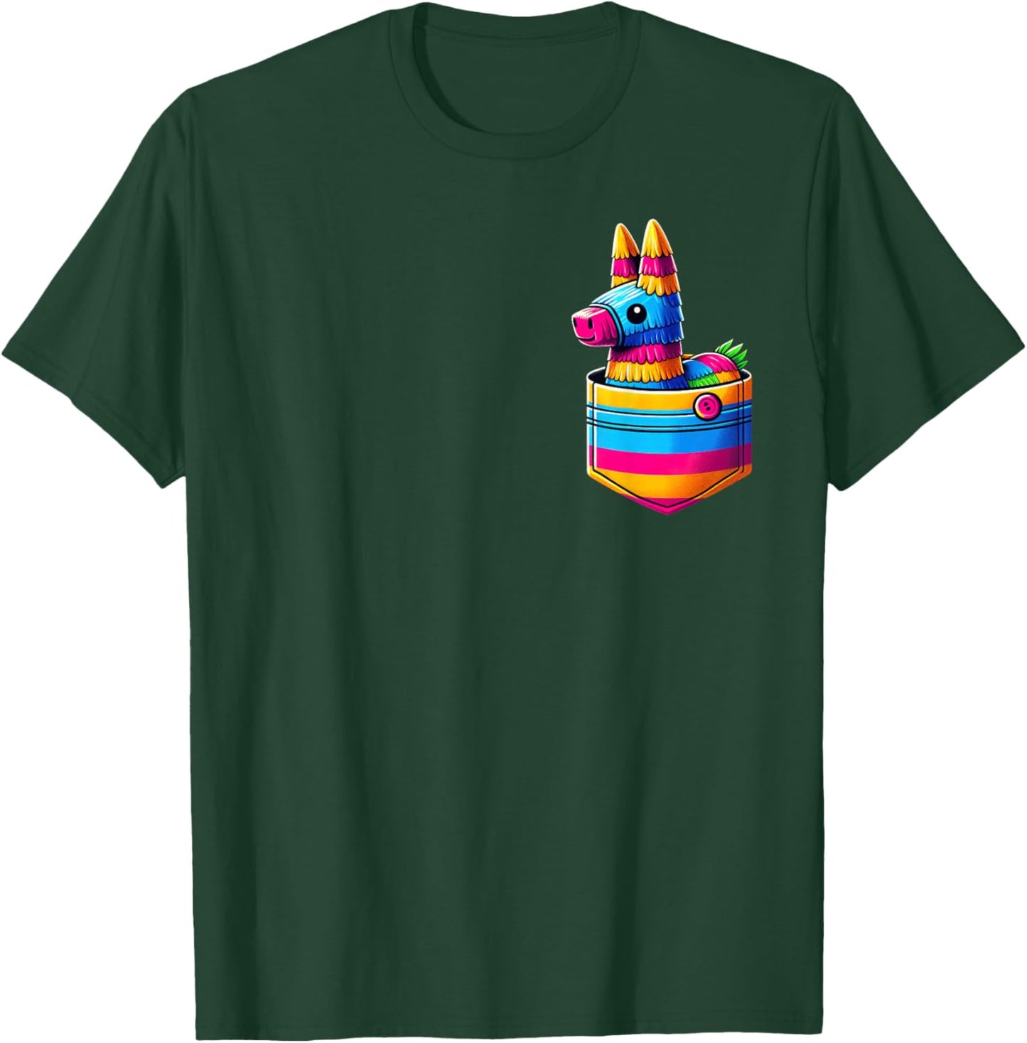 Pocket Pinata Serape Cinco De Mayo Mexican Fiesta Party Kids T-Shirt - T-Shirt | Forest