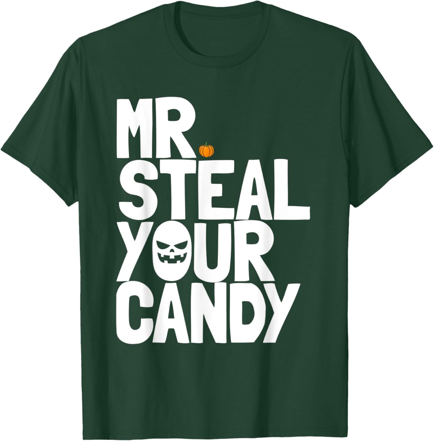 Mr Steal Your Candy Toddler Halloween Outfit Boys Halloween T-Shirt - T-Shirt | Forest