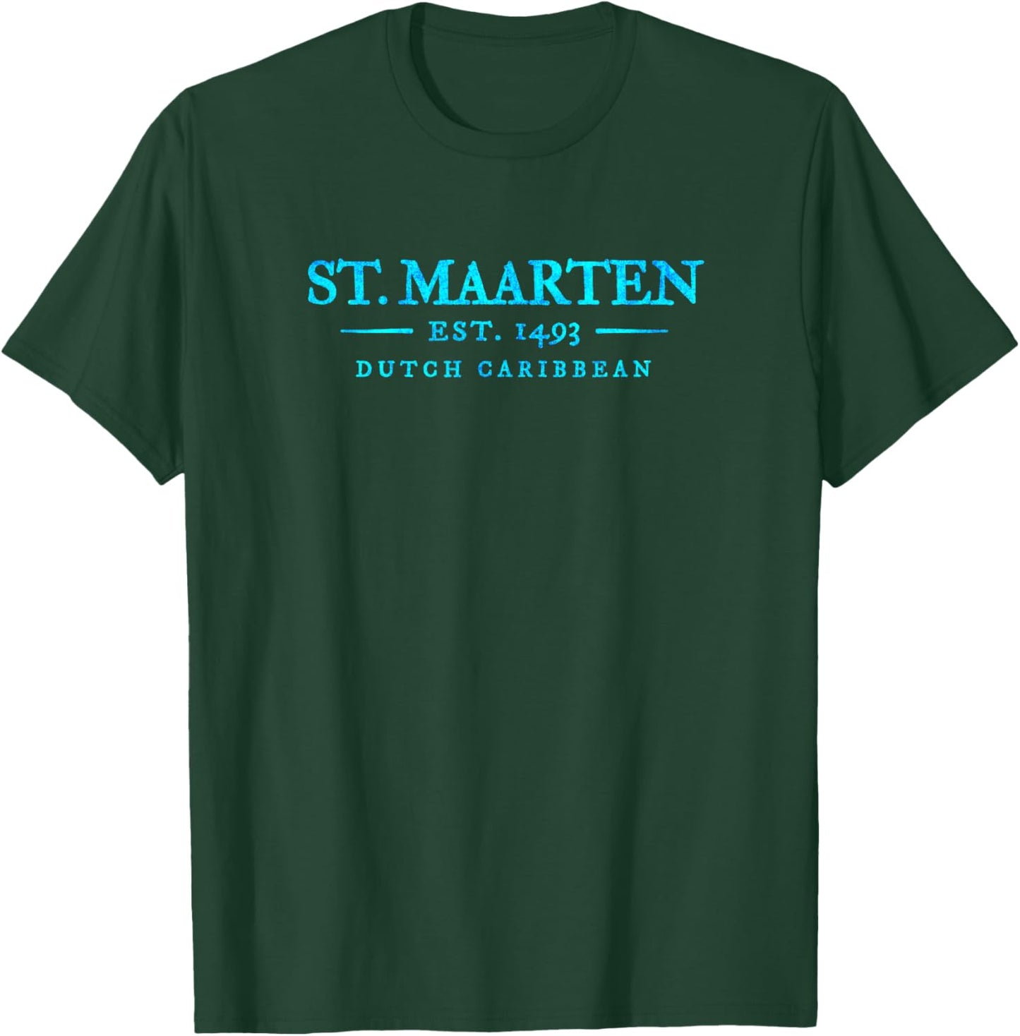 St Maarten Colourful Throwback Letter Souvenir T-Shirt - T-Shirt | Forest