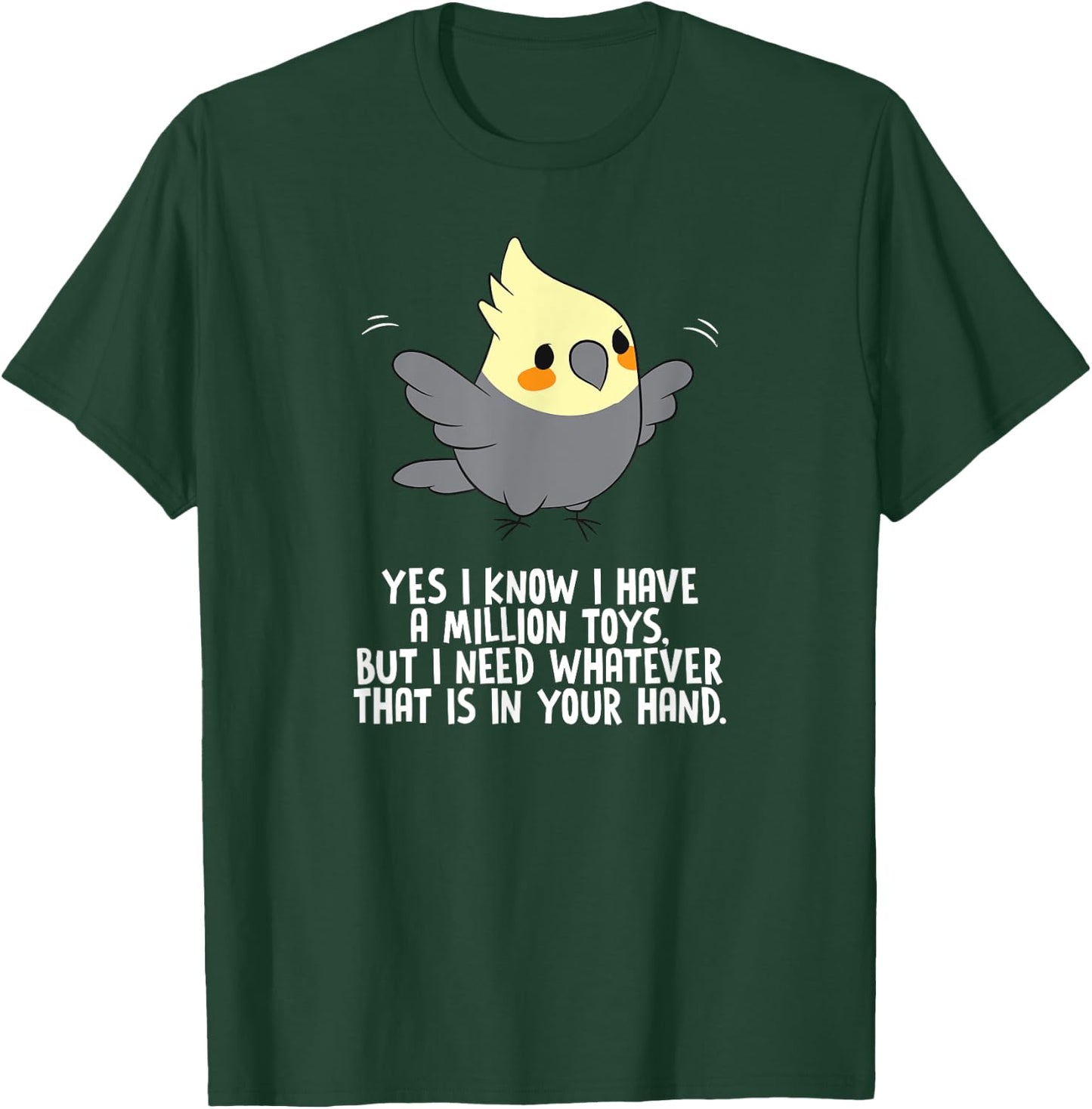 COCKATIEL Birds Funny Cockatiels Design T-Shirt - T-Shirt | Forest