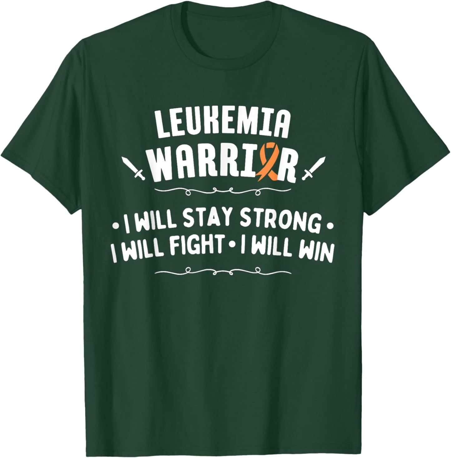 Leukemia Warrior Fight Win Awareness T-Shirt - T-Shirt | Forest