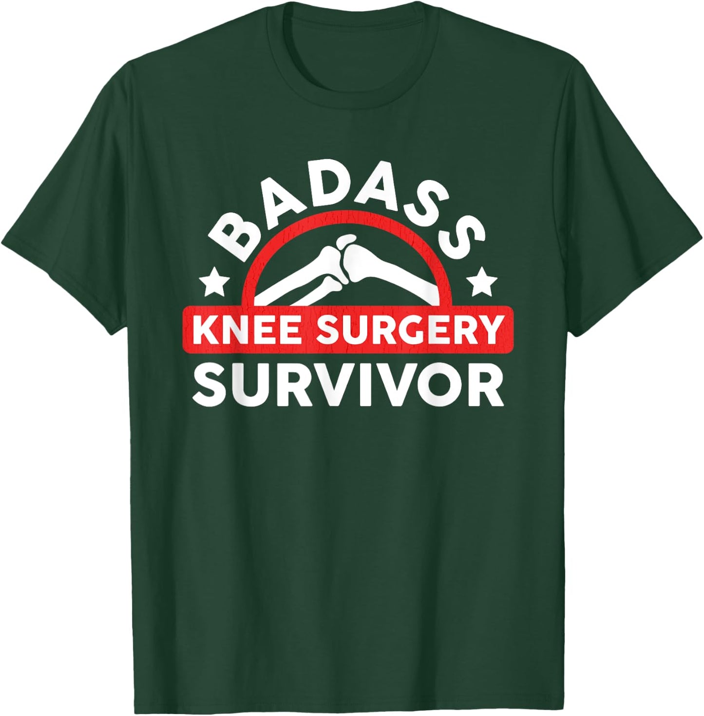 Funny Knee Replacement Titanium Bionic Surgery Get Well Gift T-Shirt - T-Shirt | Forest