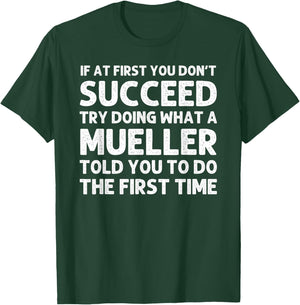 MUELLER Funny Surname Family Tree Birthday Reunion Idea T-Shirt - T-Shirt | Forest