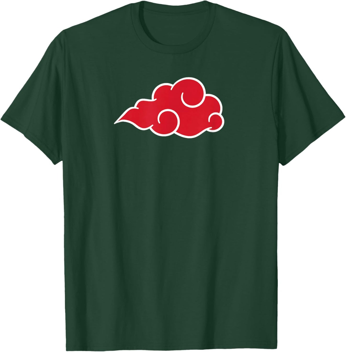 Red Cloud Anime Style Japanese Manga Comic Style Pattern T-Shirt - T-Shirt | Forest