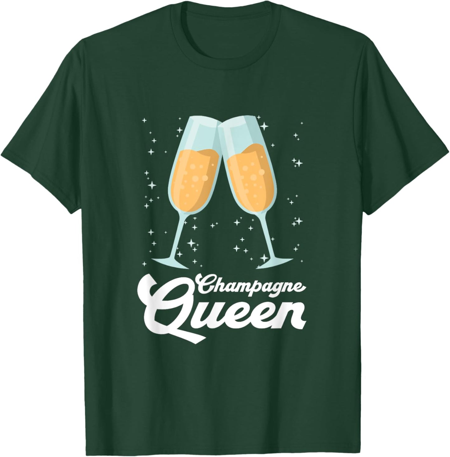 Champagne Queen | Party Birthday T-Shirt - T-Shirt | Forest