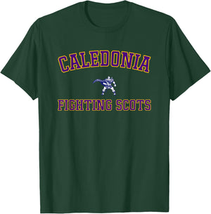 Caledonia Fighting Scots Logo Varsity HS T-Shirt - T-Shirt | Forest