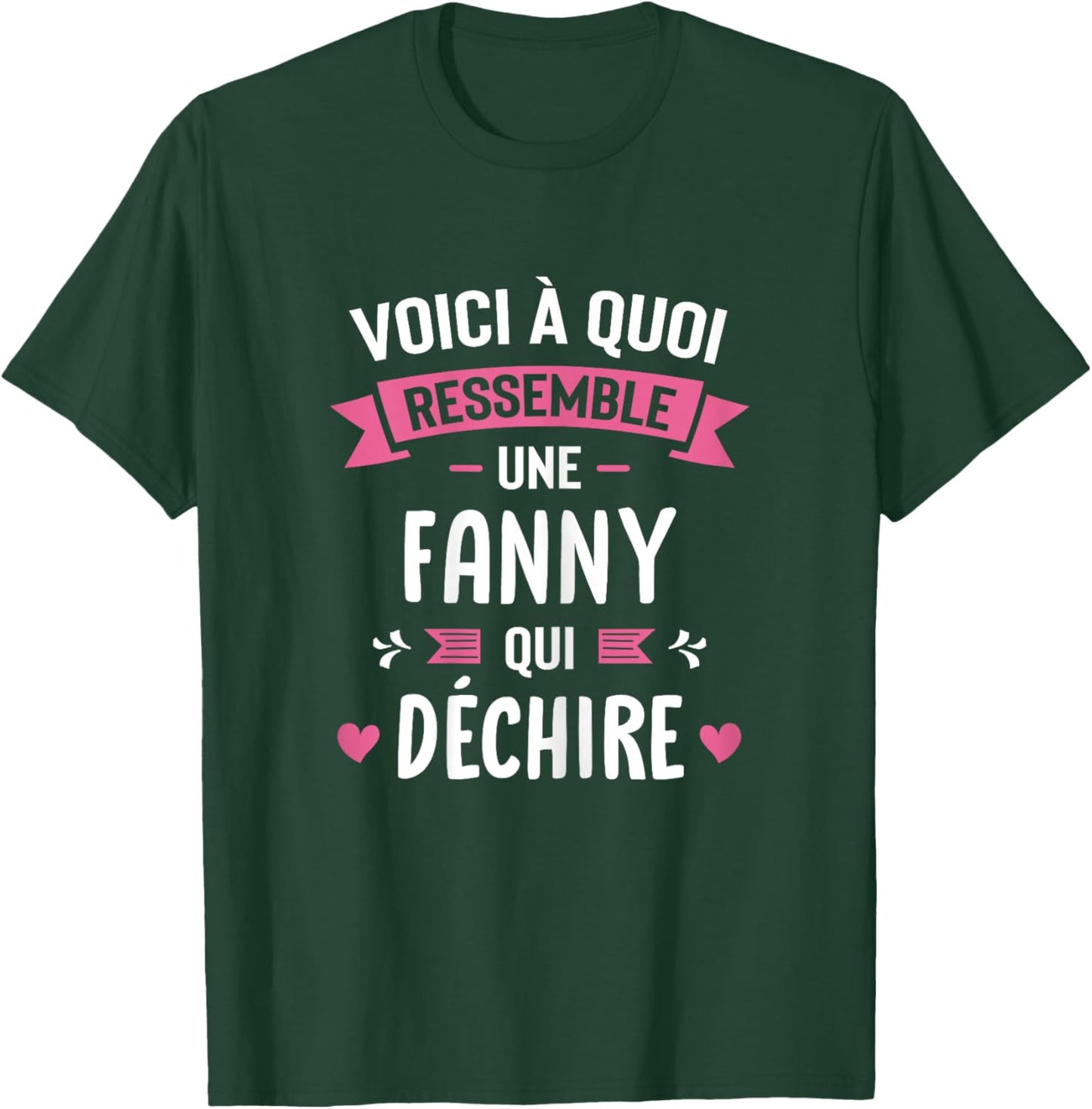 Woman Humour Personalized Gift Name Fanny Who Deschire , Black, Female X-Small T-Shirt - T-Shirt | Forest