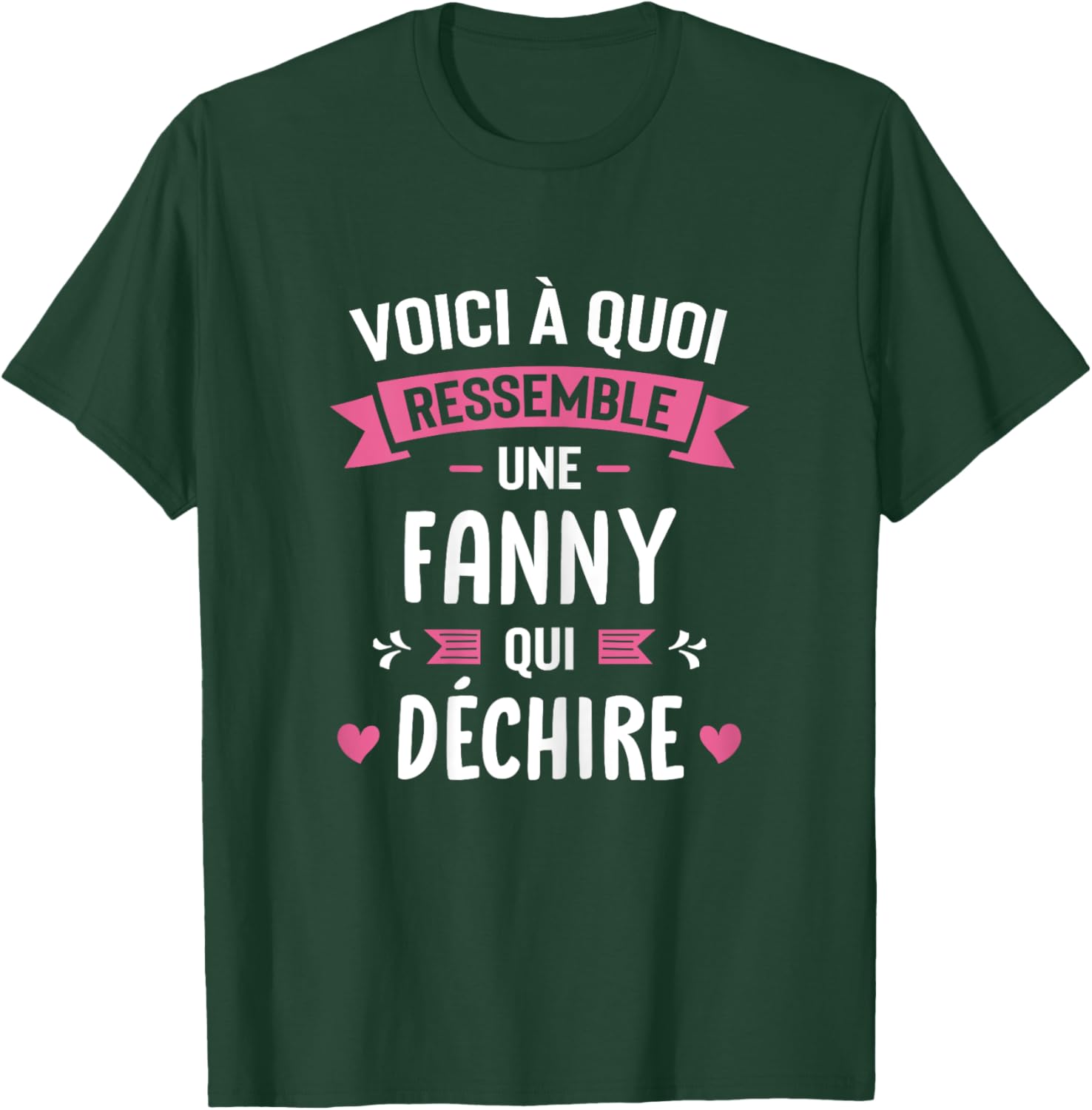 Woman Humour Personalized Gift Name Fanny Who Deschire , Black, Female X-Small T-Shirt - T-Shirt | Forest