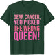 You Picked The Wrong Queen Ribbon Breast Cancer Awareness T-Shirt - T-Shirt | Forest