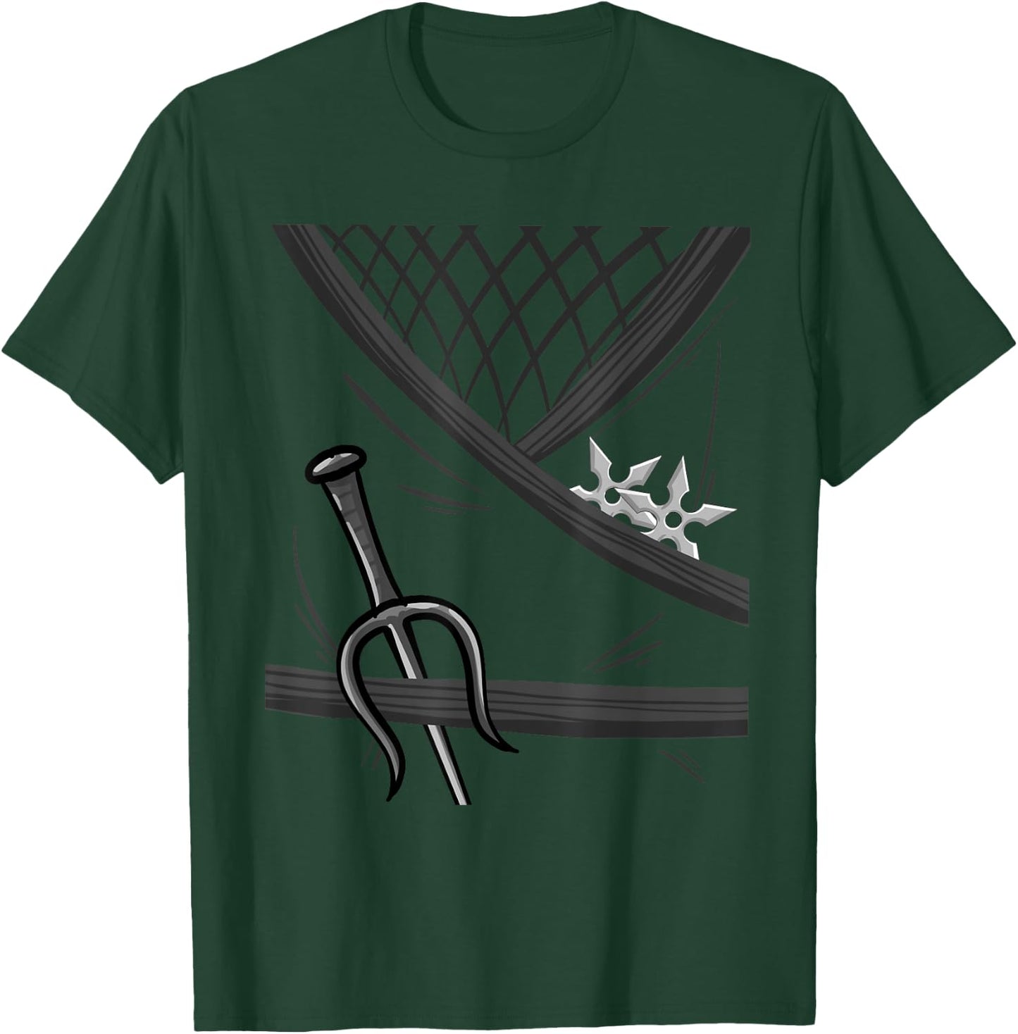 Cool Ninja Uniform | Funny Lazy DIY Halloween Costume Gift T-Shirt - T-Shirt | Forest