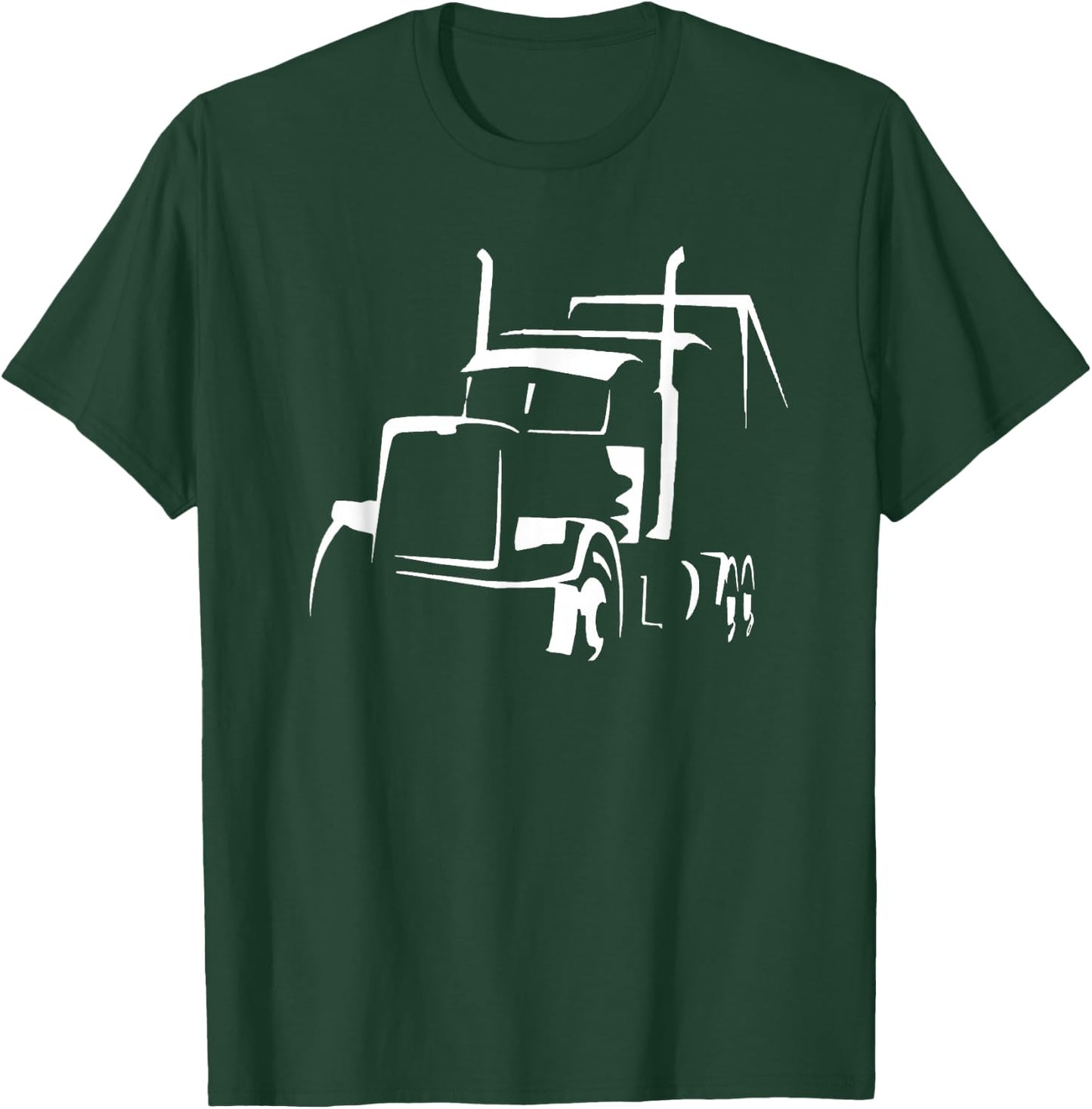 18 Wheeler Semi Truck Shirt for Truck Drivers Who Love OTR T-Shirt - T-Shirt | Forest