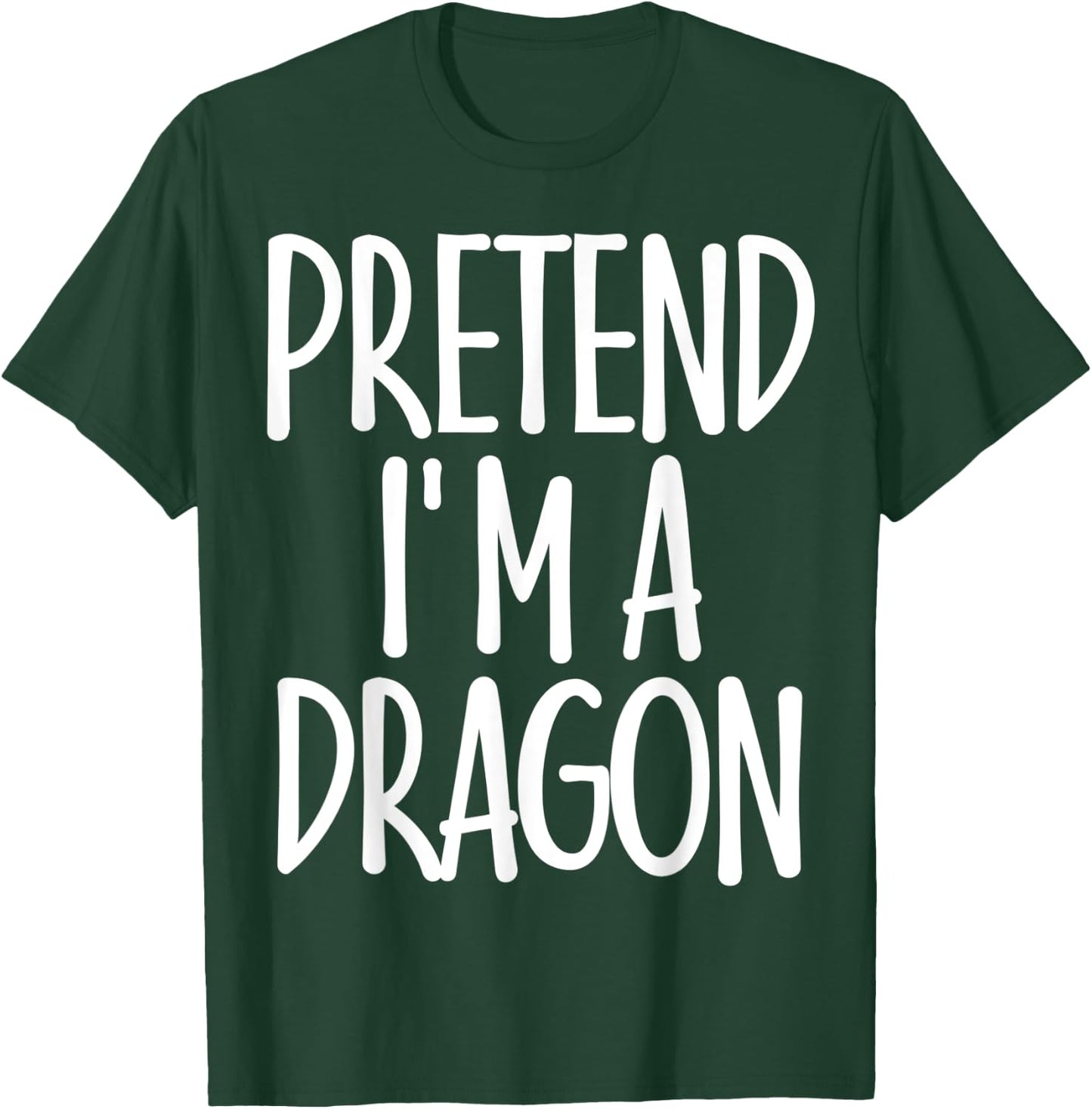 Easy Pretend I'm Dragon Costume Gift Joke Halloween Apparel T-Shirt - T-Shirt | Forest