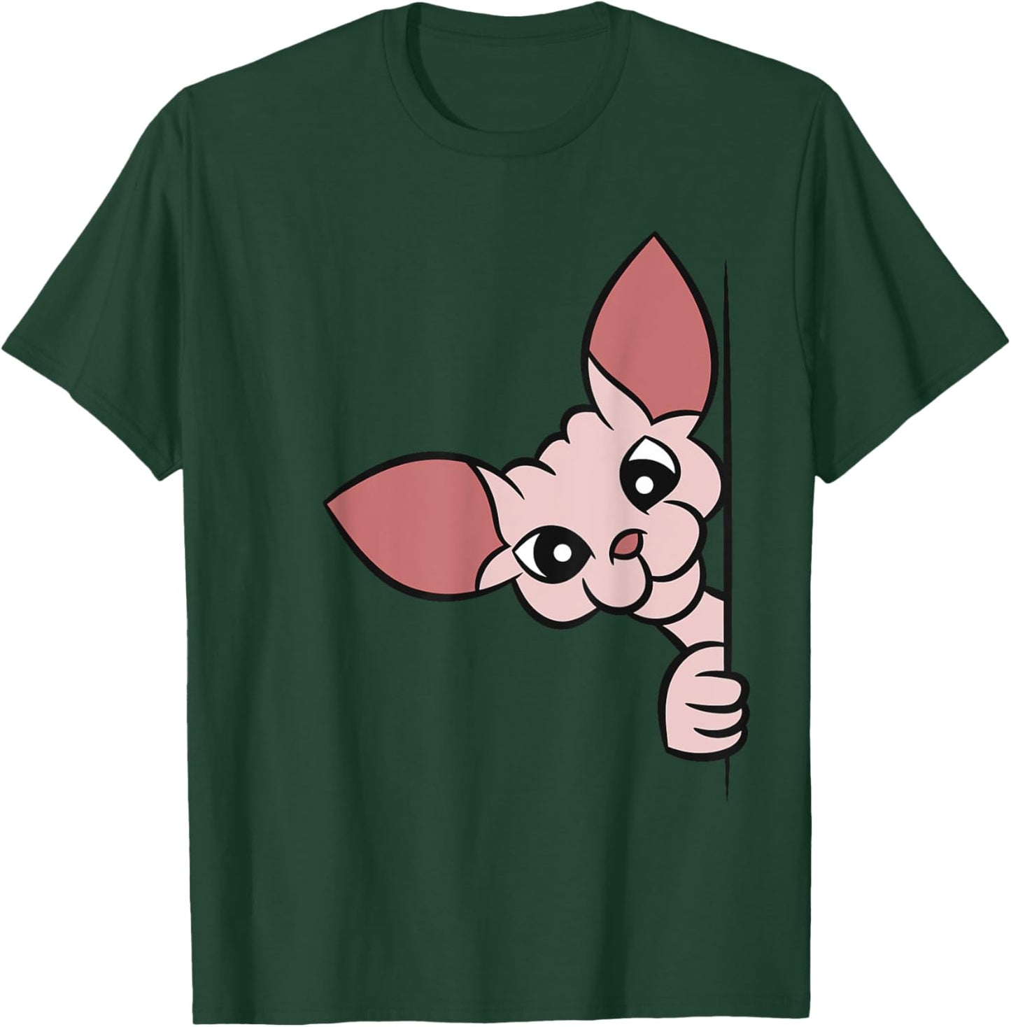 Cute Sphynx Cat Peeking From Side Women Kids T-Shirt - T-Shirt | Forest
