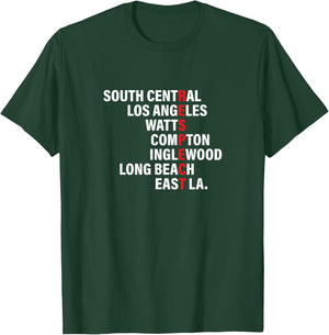 West Side RESPECT Los Angeles Watts Compton Long Beach T-Shirt - T-Shirt | Forest