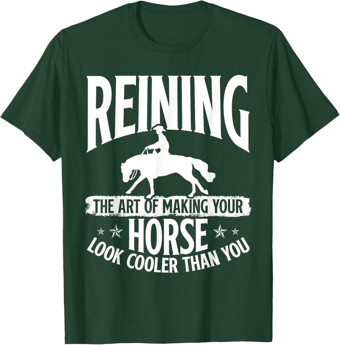 Sliding Stop Reining Horse Equestrian Western Riding T-Shirt - T-Shirt | Forest