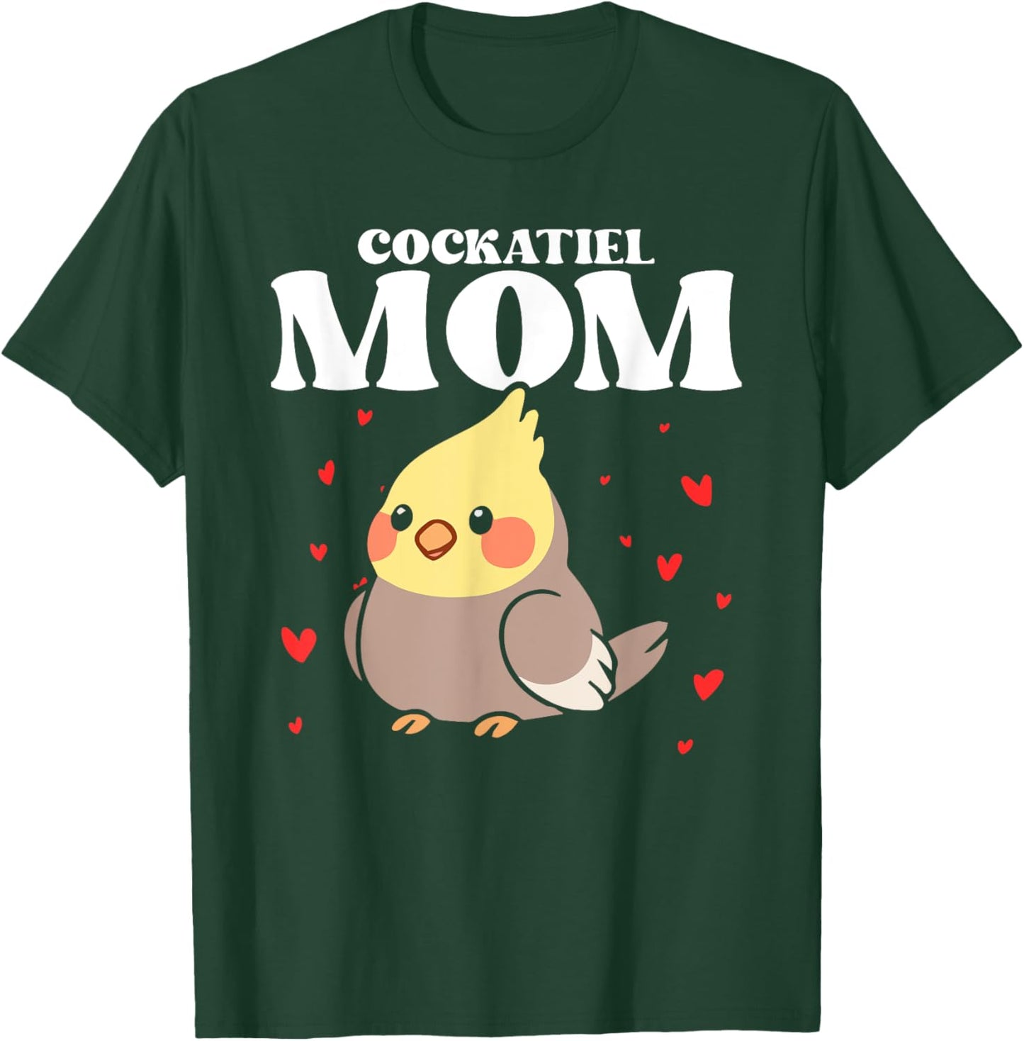 Cockatiel Mom Mother Bird Lover Ornithology Mother's Day T-Shirt - T-Shirt | Forest