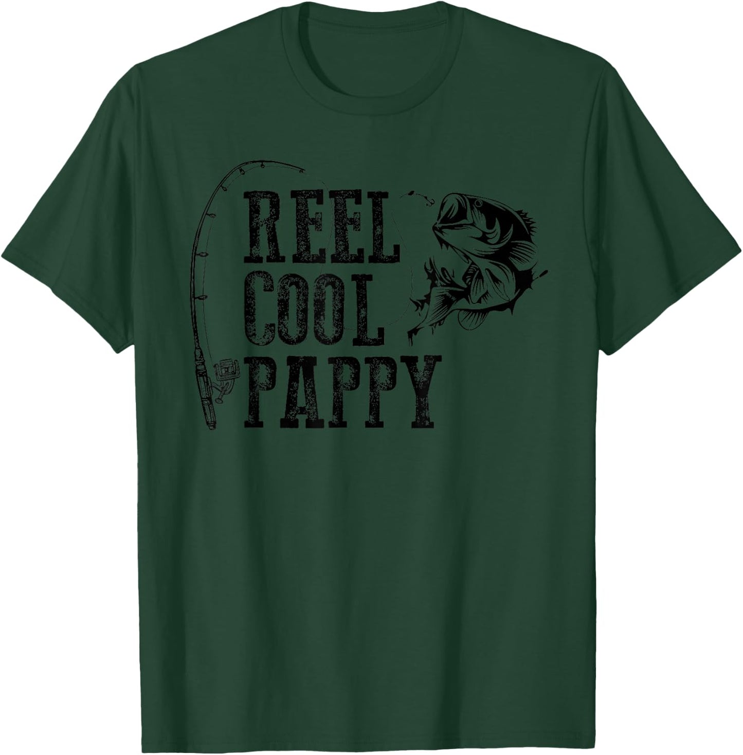 Pappy Fishing: Reel Cool Pappy Funny Gift T-Shirt - T-Shirt | Forest