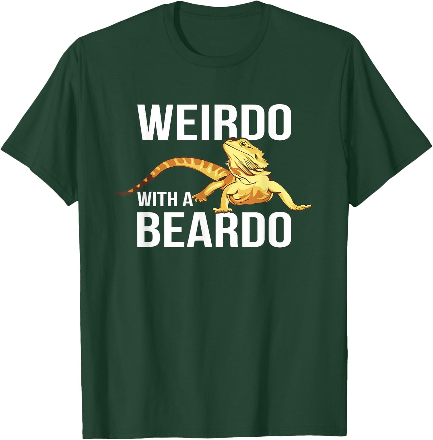 Weirdo with a Beardo, retro vintage Bearded Dragon T-Shirt - T-Shirt | Forest