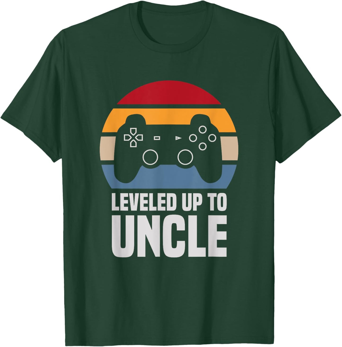 Leveled Up To Uncle Gift Gamer Gaming Pregnancy Announcement T-Shirt - T-Shirt | Forest