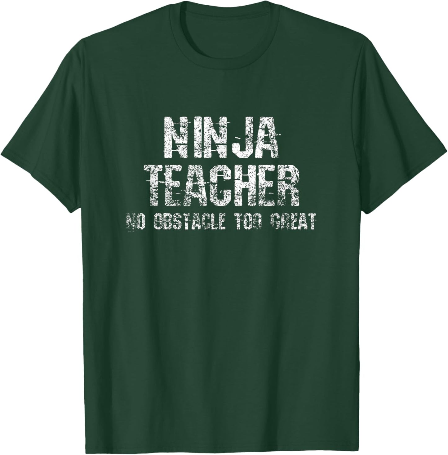 Ninja Teacher Warrior Workout Team Fitness Sports Gym Women T-Shirt - T-Shirt | Forest